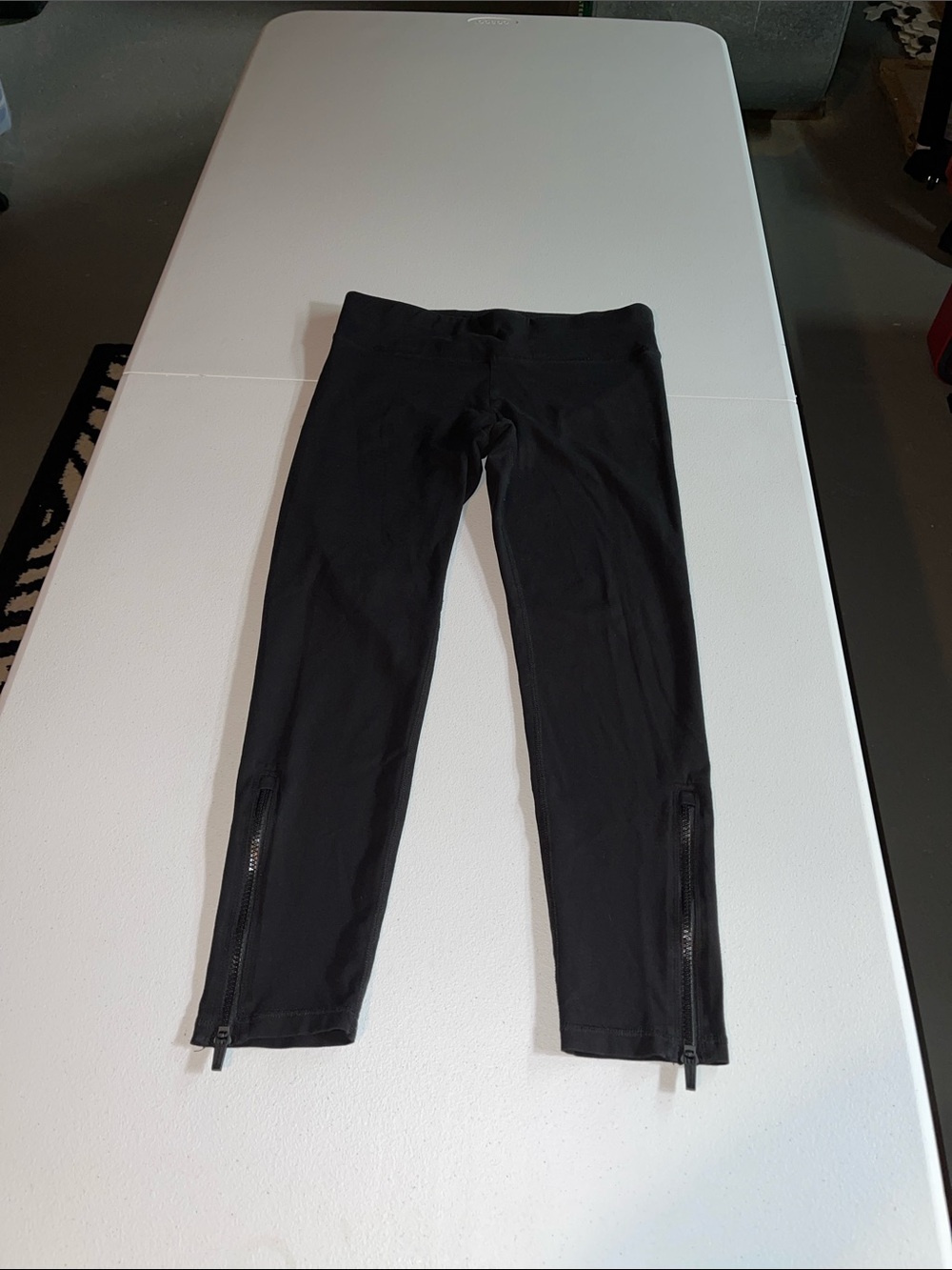 Black Zip-Hem Performance Pants